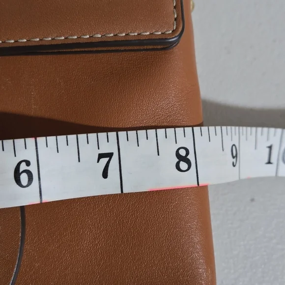 Tory Burch Cuoio Miller Tan Crossbody Bag with Replaced Patterned Strap - Picture 15 of 16